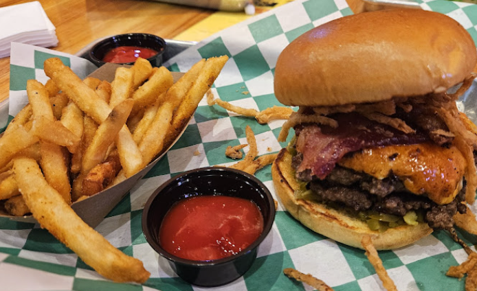 Marietta Melt Yard signature dishes Buckin' Buffalo Truck BurgerFront Porch